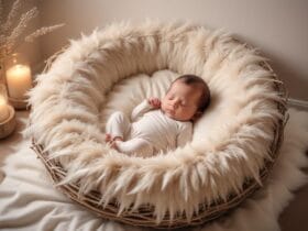 Babynest med handtag – trygghet och mys för din bebis illustration